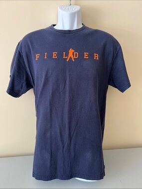 Navy Short-Sleeve T-Shirt with PRINCE FIELDER Graphic Detroit Michigan Tigers